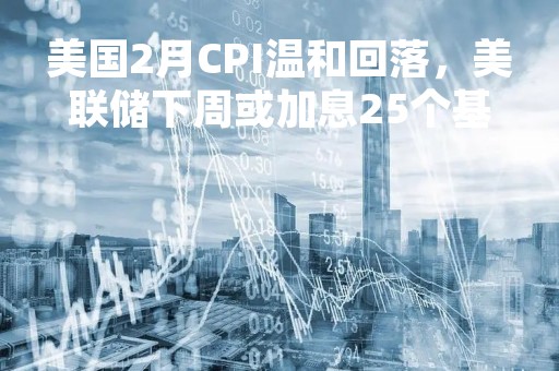 美国2月CPI温和回落，美联储下周或加息25个基点