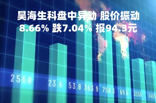 昊海生科盘中异动 股价振动8.66% 跌7.04% 报94.3元