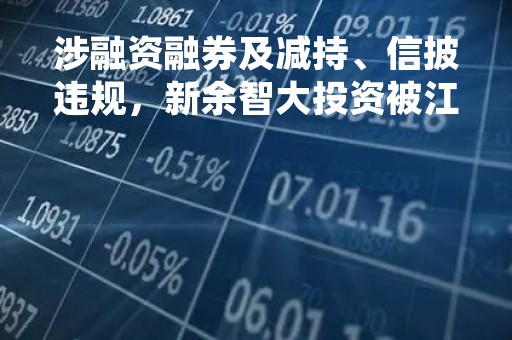 涉融资融券及减持、信披违规，新余智大投资被江西证监局出具警示函