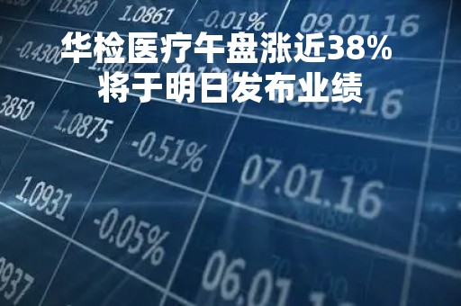 华检医疗午盘涨近38% 将于明日发布业绩