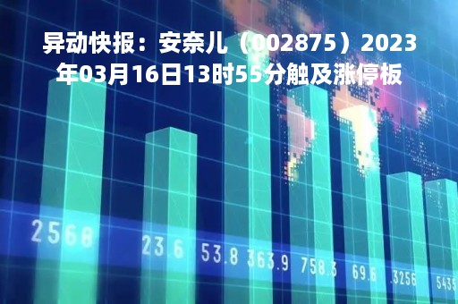异动快报：安奈儿（002875）2023年03月16日13时55分触及涨停板
