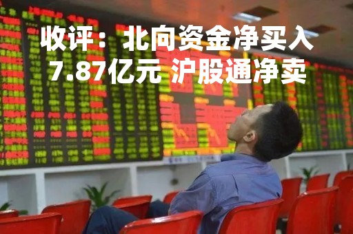 收评：北向资金净买入7.87亿元 沪股通净卖出6.95亿元