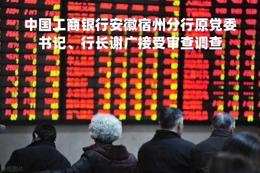 中国工商银行安徽宿州分行原党委书记、行长谢广接受审查调查