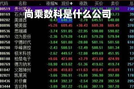 尚乘数科是什么公司