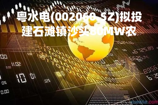 粤水电(002060.SZ)拟投建石滩镇沙头80MW农渔光互补光伏发电项目 涉资4.56亿元