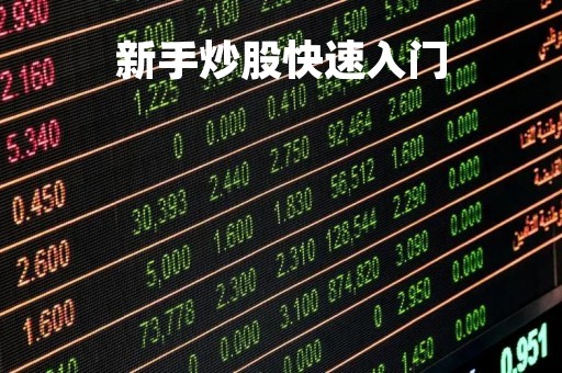 新手炒股快速入门