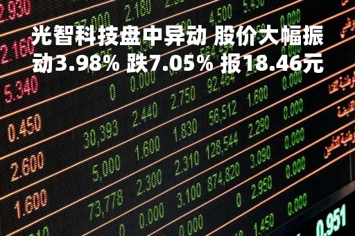 光智科技盘中异动 股价大幅振动3.98% 跌7.05% 报18.46元