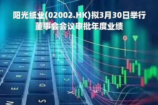 阳光纸业(02002.HK)拟3月30日举行董事会会议审批年度业绩