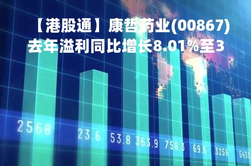 【港股通】康哲药业(00867)去年溢利同比增长8.01%至32.59亿元人民币 派末期息每股0.2414元