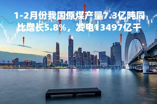 1-2月份我国原煤产量7.3亿吨同比增长5.8%，发电13497亿千瓦时同比增长0.7%