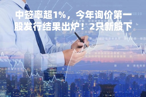 中签率超1%，今年询价第一股发行结果出炉！2只新股下周申购，发行底价都曾下调至每股净资产