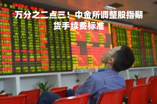 万分之二点三！中金所调整股指期货手续费标准
