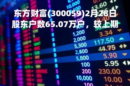 东方财富(300059)2月28日股东户数65.07万户，较上期减少0.13%