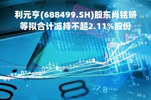 利元亨(688499.SH)股东肖铭妍等拟合计减持不超2.11%股份