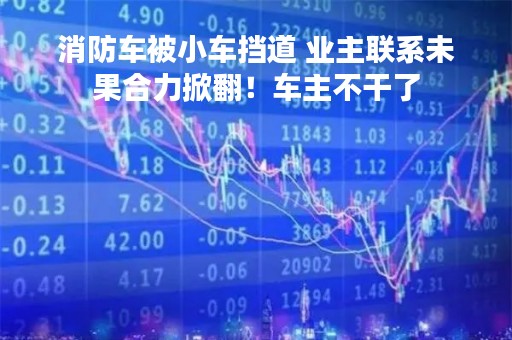 消防车被小车挡道 业主联系未果合力掀翻！车主不干了