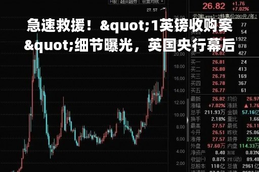 急速救援！"1英镑收购案"细节曝光，英国央行幕后推动，5小时尽职调查…
