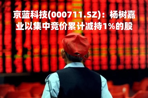 京蓝科技(000711.SZ)：杨树嘉业以集中竞价累计减持1%的股份
