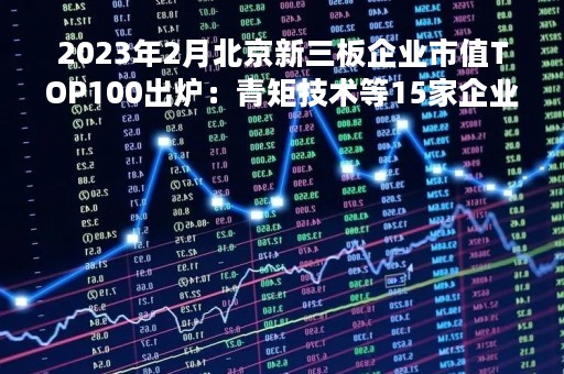 2023年2月北京新三板企业市值TOP100出炉：青矩技术等15家企业冲击北交所