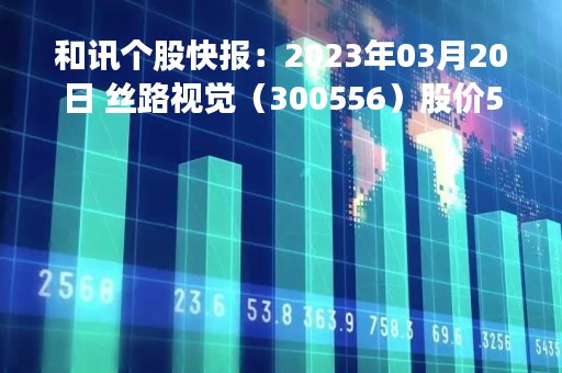 和讯个股快报：2023年03月20日 丝路视觉（300556）股价5分钟涨速大于2%