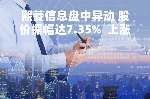 熙菱信息盘中异动 股价振幅达7.35%  上涨7.11%