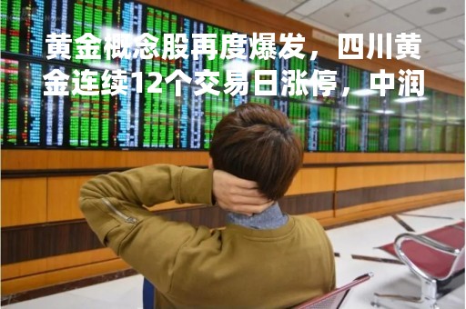 黄金概念股再度爆发，四川黄金连续12个交易日涨停，中润资源“5连板”