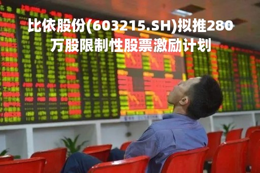 比依股份(603215.SH)拟推280万股限制性股票激励计划