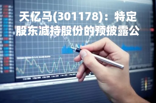 天亿马(301178)：特定股东减持股份的预披露公告
