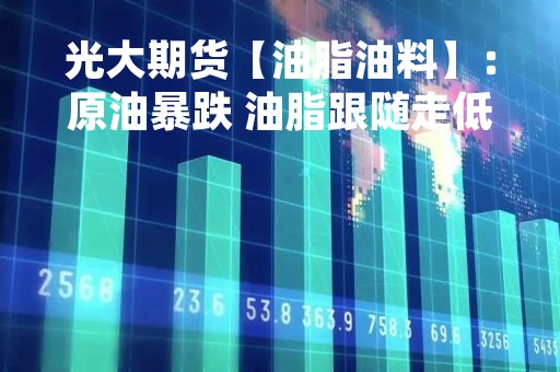 光大期货【油脂油料】：原油暴跌 油脂跟随走低