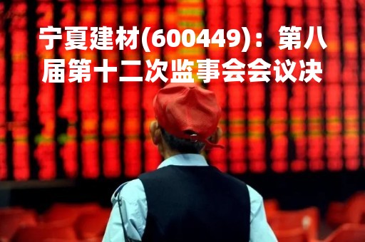 宁夏建材(600449)：第八届第十二次监事会会议决议，审议宁夏建材集团股份有限公司2022年度监事会工作报告等议案