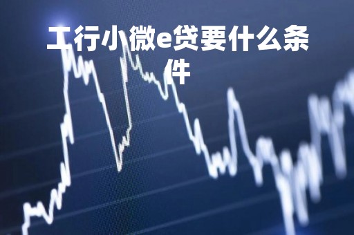 工行小微e贷要什么条件