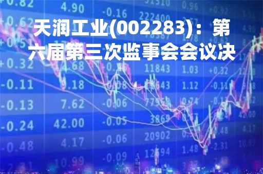 天润工业(002283)：第六届第三次监事会会议决议，审议2022年年度报告等议案