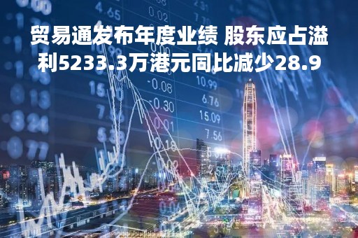 贸易通发布年度业绩 股东应占溢利5233.3万港元同比减少28.95%