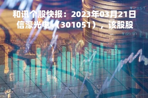 和讯个股快报：2023年03月21日 信濠光电 （301051），该股股价成功突破年线压力位