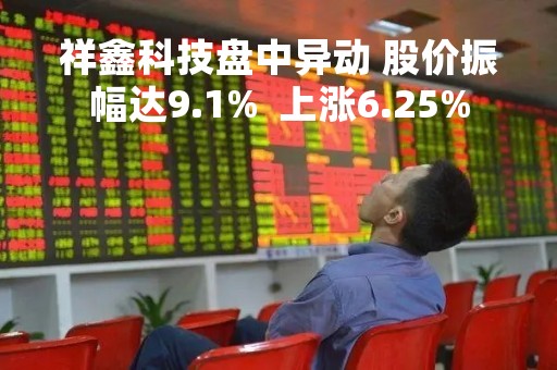祥鑫科技盘中异动 股价振幅达9.1%  上涨6.25%