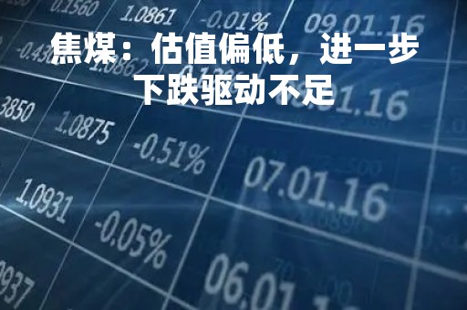 焦煤：估值偏低，进一步下跌驱动不足