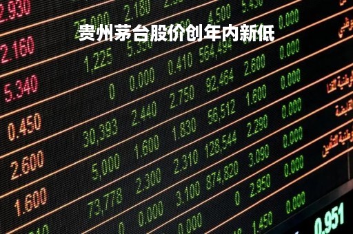 贵州茅台股价创年内新低「贵州茅台股价创年内新低 app」