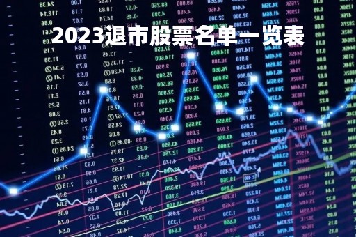 2023退市股票名单一览表「2020退市股票一览」