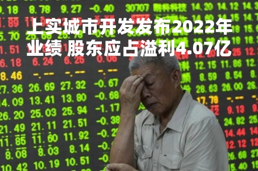 上实城市开发发布2022年业绩 股东应占溢利4.07亿港元同比下降28.9%