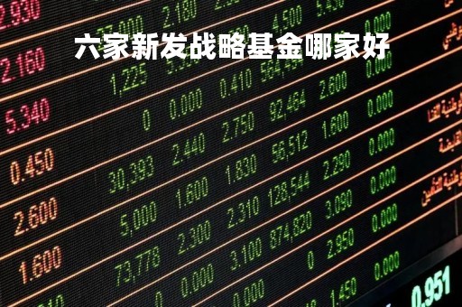 六家新发战略基金哪家好「战略新兴基金」