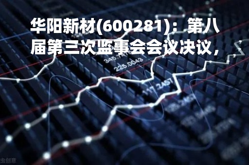 华阳新材(600281)：第八届第三次监事会会议决议，审议关于山西华阳生物降解新材料有限责任公司融资并为其提供担保的议案