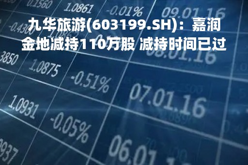 九华旅游(603199.SH)：嘉润金地减持110万股 减持时间已过半