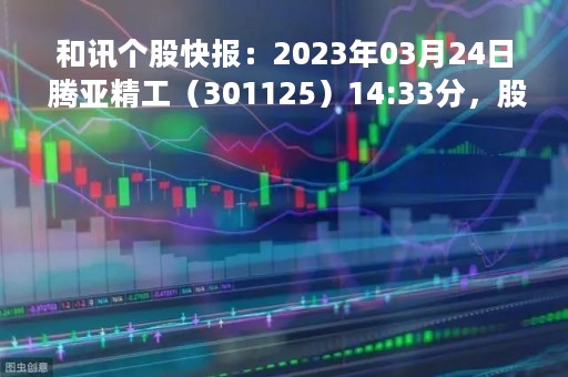 和讯个股快报：2023年03月24日 腾亚精工（301125）14:33分，股价快速拉升