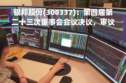 银邦股份(300337)：第四届第二十三次董事会会议决议，审议《关于银邦股份以自有资产抵押向银行申请综合授信额度的议案》