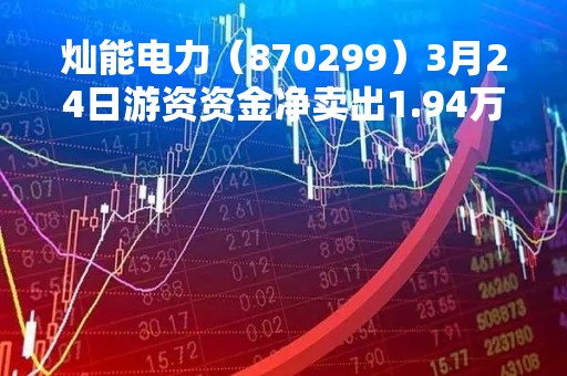 灿能电力（870299）3月24日游资资金净卖出1.94万元