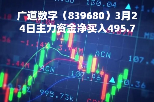 广道数字（839680）3月24日主力资金净买入495.76万元