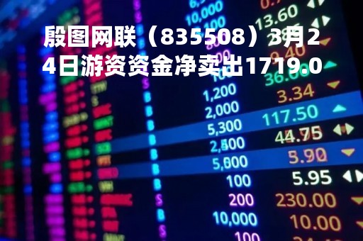 殷图网联（835508）3月24日游资资金净卖出1719.00元
