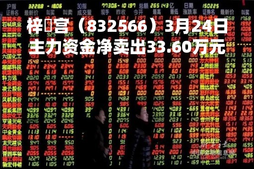梓橦宫（832566）3月24日主力资金净卖出33.60万元