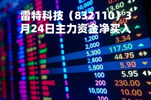 雷特科技（832110）3月24日主力资金净买入31.44万元