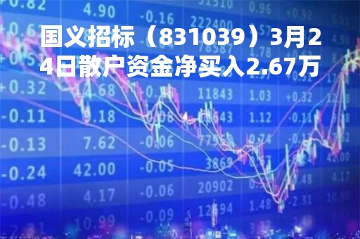 国义招标（831039）3月24日散户资金净买入2.67万元