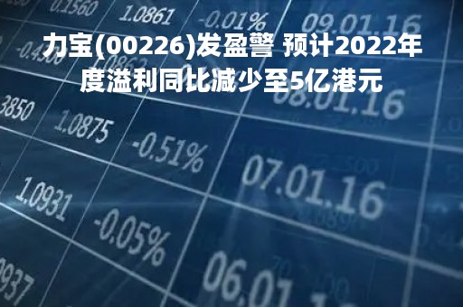 力宝(00226)发盈警 预计2022年度溢利同比减少至5亿港元